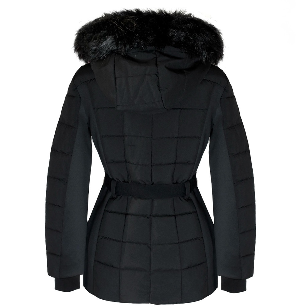 Michael Kors Black Puffer Jacket with Faux Fur Trim - Picture 8 of 8